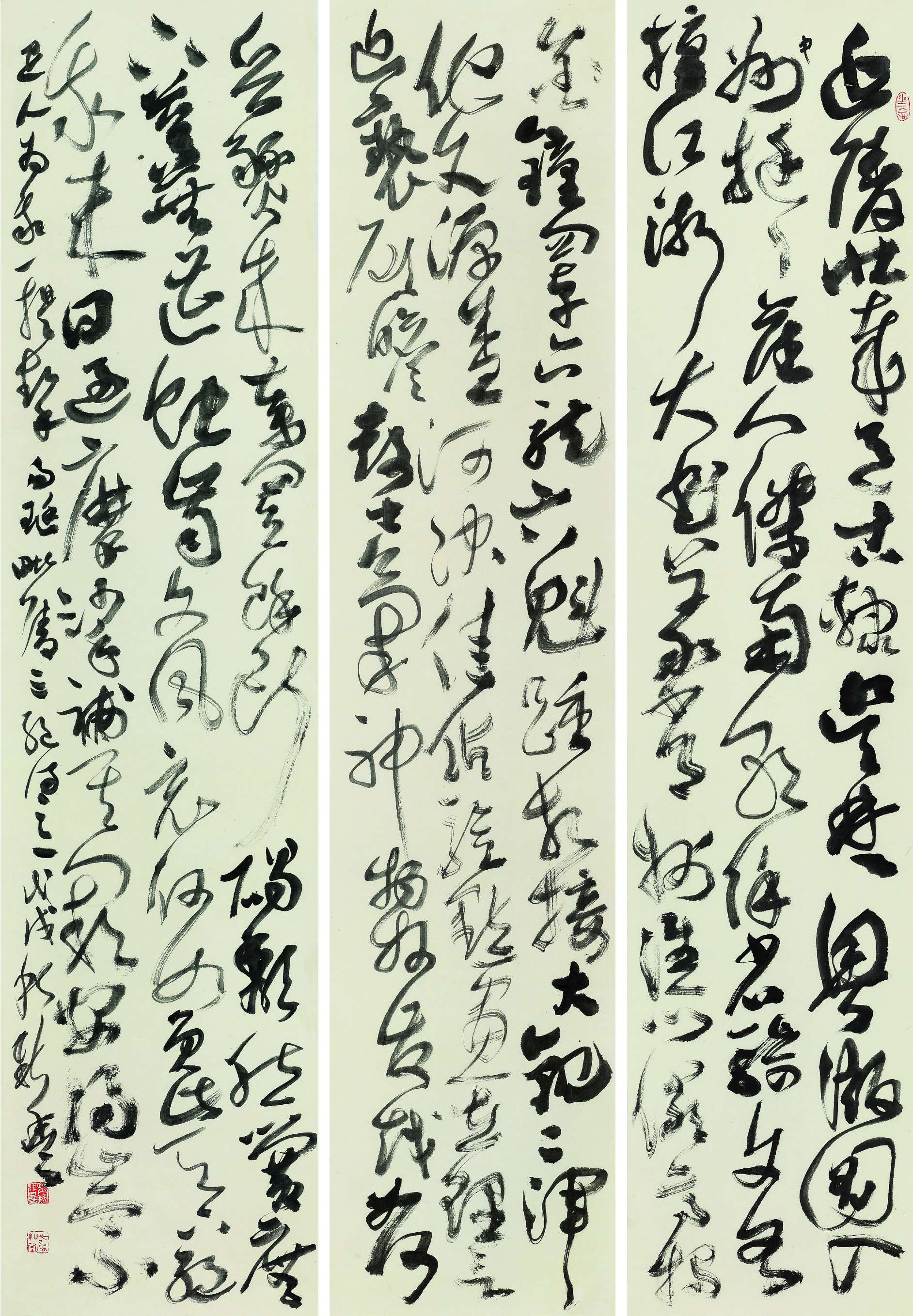 芮新丰  草书中堂  180cm×39cm×3.jpg