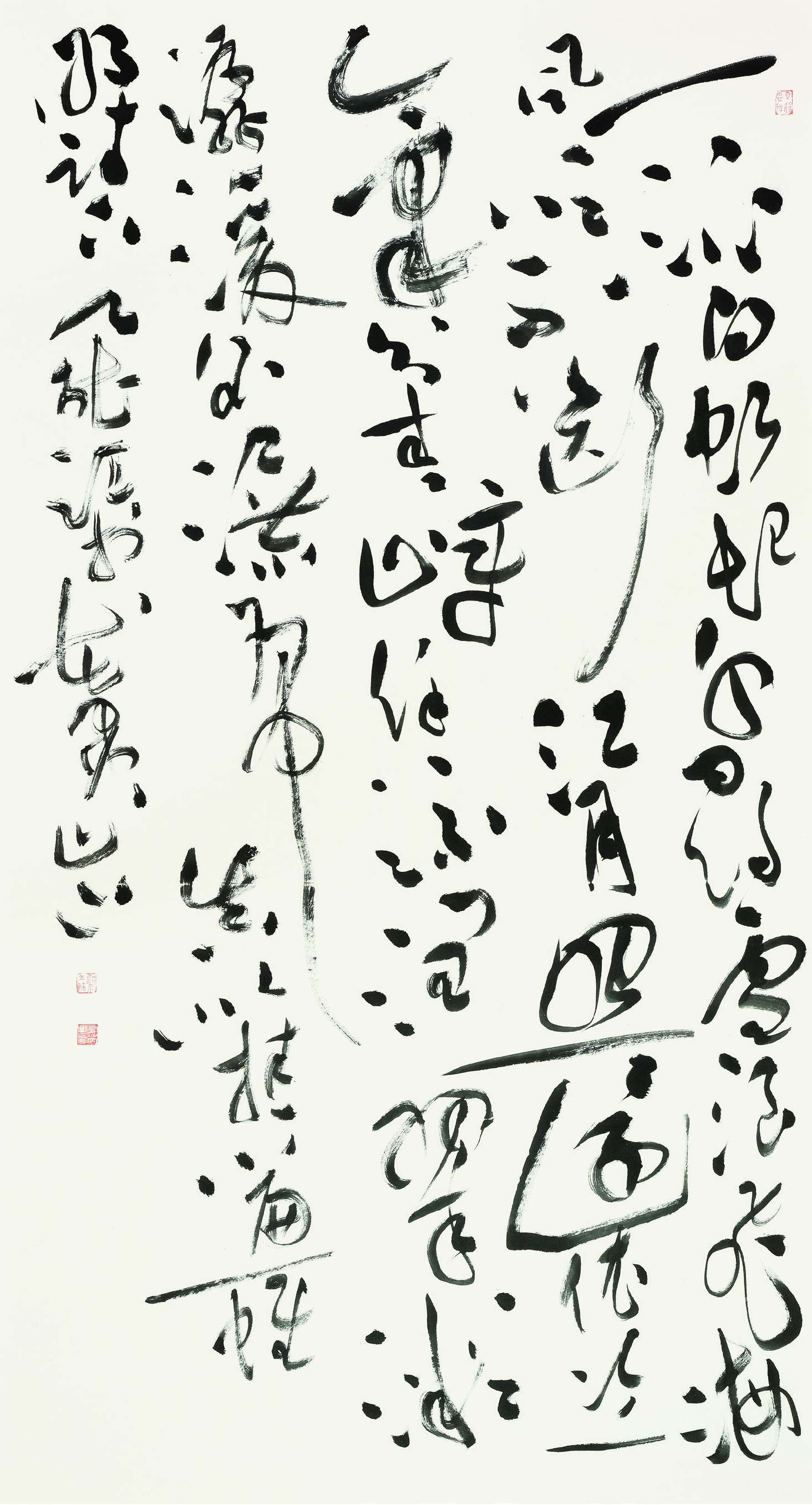 汪能江  草书中堂  181cm×97cm.jpg