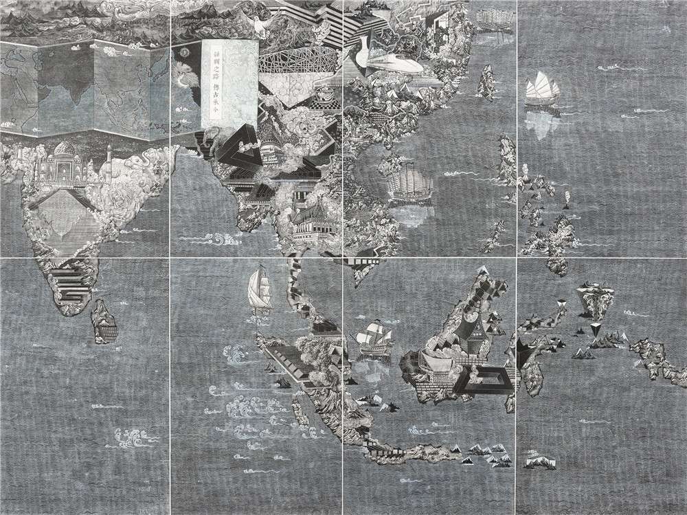 2018·百家金陵-版-006-丝路古今 木口木刻 120cm×160cm徐娜（天津）.jpg