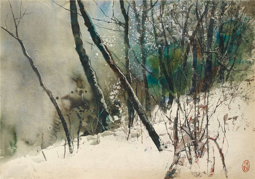 美协移交-水粉彩-精－0024张俊秋 无边雪景71×50  美协移交 206826.jpg