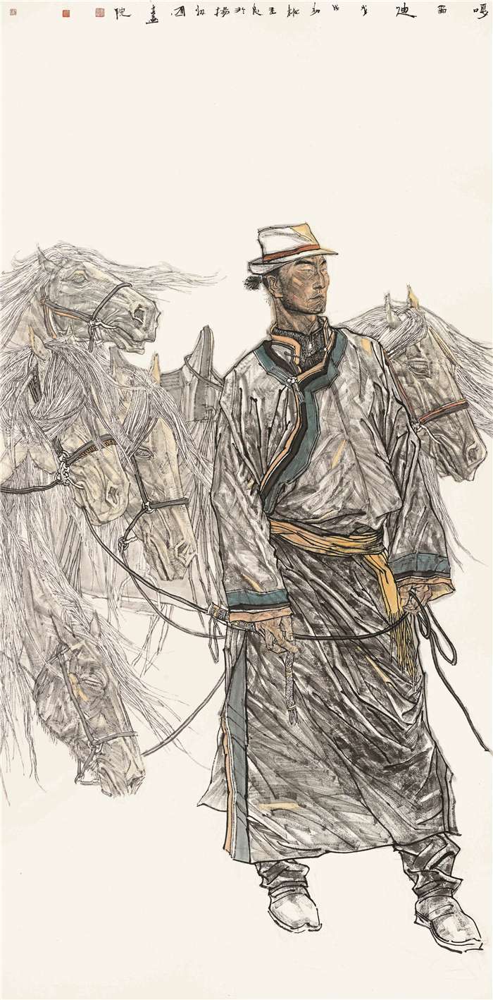 美术  安玉民  嘎尔迪  中国画  240cm×120cm  扬州.jpg